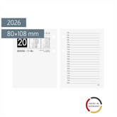 Umlegekalender 2026 | 80×108 mm