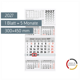 5-Monatskalender 2027 | 300×585 mm