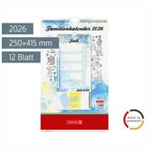 Familienkalender 2026 „Aquarell“ | 250×415 mm