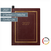 Taschenkalender Mod. 713 2027 | A7, Kunstleder, bordeaux