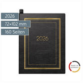 Taschenkalender Mod. 713 2026 | A7, Kunstleder, schwarz