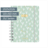 Schülerkalender 2025/2026 „Hearts“ | A6, Kunststoff