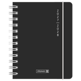 Schülerkalender 2027/2028 „Plain Black“ | A6, Kunststoff