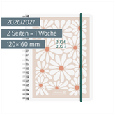 Schülerkalender 2026/2027 „Daisy“ | A6, Kunststoff