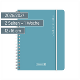 Schülerkalender 2026/2027 „Plain Blue“ | A6, Kunststoff