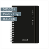 Schülerkalender 2027/2028 „Plain Black“ | A5, Kunststoff