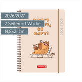 Schülerkalender 2026/2027 „Capy“ | A5, Kunststoff