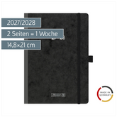 Schülerkalender 2027/2028 „Pressspan schwarz“ FACT!plus | A5, Karton
