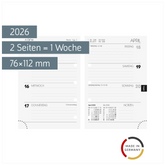 Wochen-Ersatzkalendarium Mod. 723 2026 | 76×112 mm