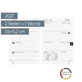 Wochen-Ersatzkalendarium Mod. 723 2027 | 7,6×11,2 cm