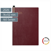 Taschenkalender Mod. 723 2026 | A7, Kunstleder, bordeaux