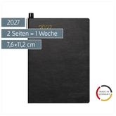 Taschenkalender Mod. 723 2027 | A7, Kunstleder, schwarz