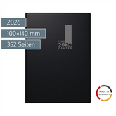Taschenkalender TimeCenter Mod. 728 2026 | A6, Kunststoff, schwarz