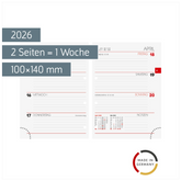 Wochen-Ersatzkalendarium Mod. 731 2026 | 100×140 mm