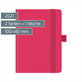 Taschenkalender Kompagnon Mod. 732 66 2027 | A6, Kunststoff, pink