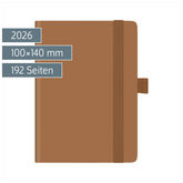 Taschenkalender Kompagnon Mod. 732 66 2026 | A6, Kunststoff, braun