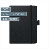 Taschenkalender Kompagnon Mod. 732 66 2027 | A6, Kunststoff, schwarz