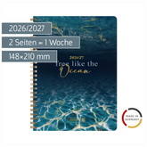 Schülerkalender Style 2026/2027 „Ocean“ | A5, Kunststoff