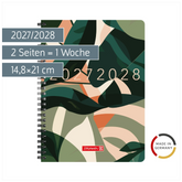 Schülerkalender Style 2027/2028 „Leaves“ | A5, Kunststoff