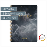Schülerkalender Style 2026/2027 „Clouds“ | A5, Kunststoff