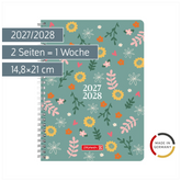 Schülerkalender Style 2027/2028 „Flower World“ | A5, Kunststoff