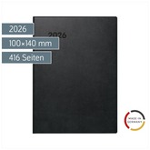 Taschenkalender Mod. 736 2026 | A6, Kunststoff, schwarz