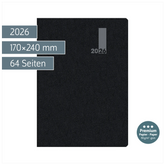 Buchkalender Premium Mod. 739 2026 „SlimLine“ | 170×240 mm, Kunststoff