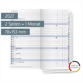 Wochen-Ersatzkalendarium Mod. 740 2027 | 78×153 mm