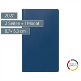 Taschenkalender Mod. 750 2027 | A6, Kunststoff, blau