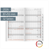 Monats-Ersatzkalendarium Mod. 751 2026 | 87×153 mm, Karton, weiß