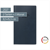 Taschenkalender Mod. 751 2027 | A6, Kunststoff, dunkelblau
