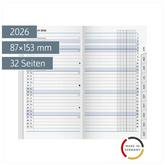 Monats-Ersatzkalendarium Mod. 753 2026 | 87×153 mm, Karton, weiß