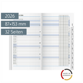 Monats-Ersatzkalendarium Mod. 753 2026 | 87×153 mm, Karton, weiß