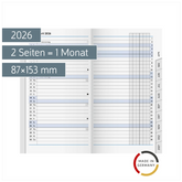 Monats-Ersatzkalendarium Mod. 753 2026 | 87×153 mm, Karton, weiß