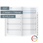 Monats-Ersatzkalendarium Mod. 753 2027 | 8,7×15,3 cm, Karton, weiß