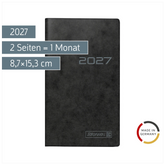 Taschenkalender Mod. 753 2027 | A6, Karton, schwarz