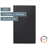 Taschenkalender Mod. 753 2027 | A6, Kunststoff, schwarz