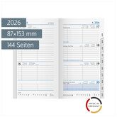 Wochen-Ersatzkalendarium Mod. 756 2026 | 87×153 mm, Karton, weiß