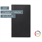 Taschenkalender Mod. 756 2027 | A6, Kunststoff, schwarz