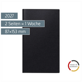 Taschenkalender Mod. 756 2027 | A6, Kunstleder, schwarz