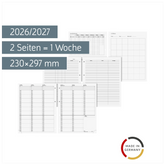 Wochen-Ersatzkalendarium 2026/2027 | 230×297 mm