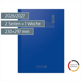 Lehrerkalender 2026/2027 Termin- & Unterrichtsplaner | A4, Kunststoff, blau