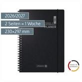 Lehrerkalender 2026/2027 Termin- & Unterrichtsplaner | A4, Kunststoff, schwarz