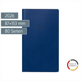 Taschenkalender Mod. 758 2026 | A6, Kunststoff, dunkelblau