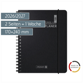 Lehrerkalender 2026/2027 Termin- & Unterrichtsplaner | A5, Kunststoff, schwarz