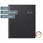 Buchkalender Mod. Manager Wt 7 weektimer 2026 | 210×260 mm, Kunststoff, schwarz