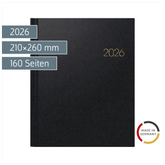 Buchkalender Mod. Manager Wt 7 weektimer 2026 | 210×260 mm, Kunststoff, schwarz