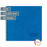 Buchkalender Mod. 766 2026 | 210×205 mm, Karton, blau