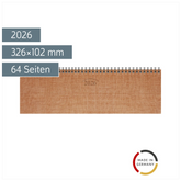 Querterminbuch Mod. 771 2026 | 326×102 mm, Karton, kupfer