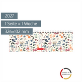Querterminbuch Mod. 771 2027 „Watercolour“ | 326×102 mm, Karton